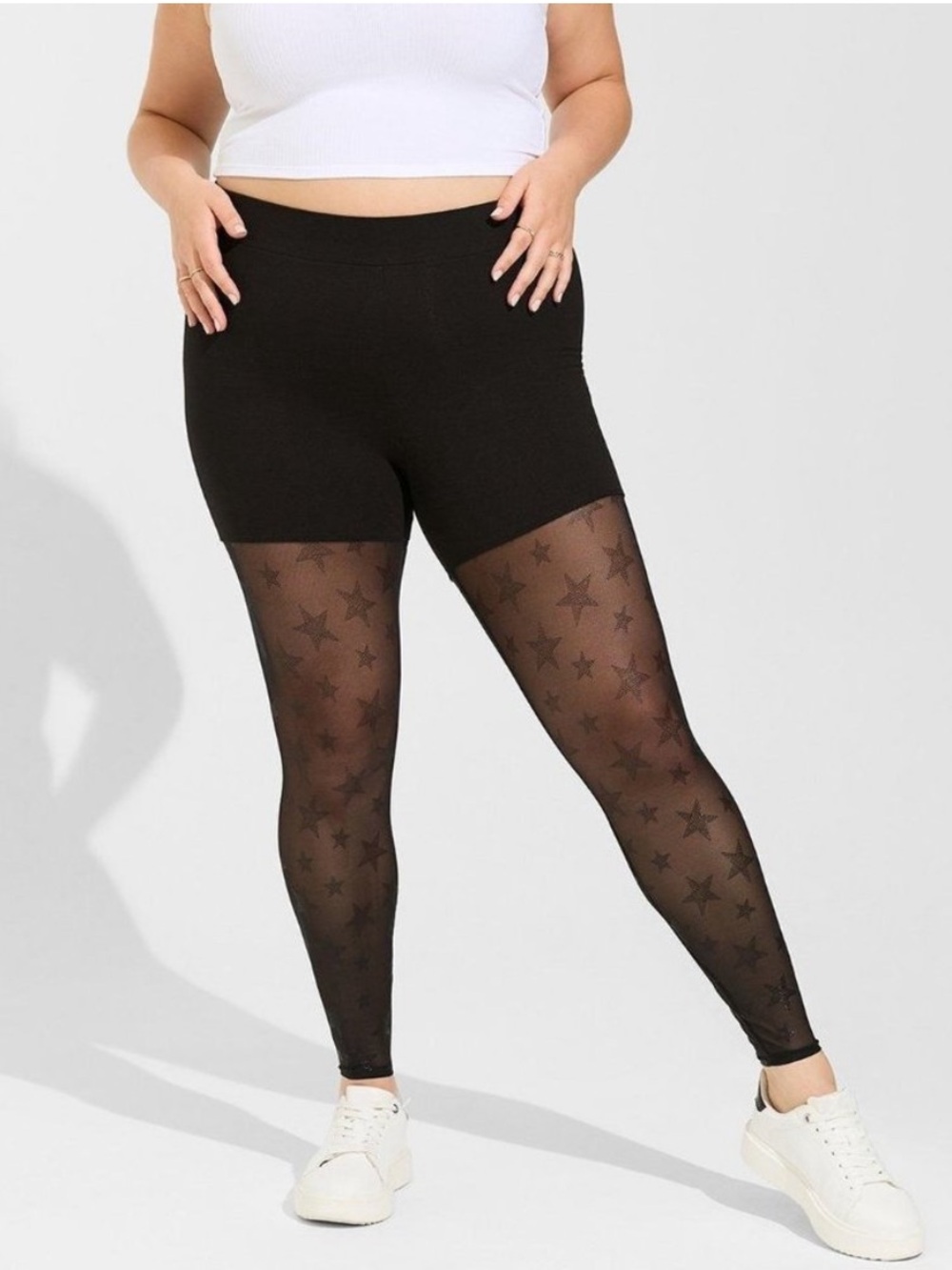 TORRID Star Mesh Panel High Rise Leggings 3 / 3X Plus Size